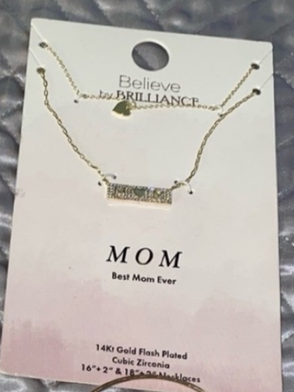 5 items, 3 New Necklace sets Believe by Brilliance M & Mom sets and other pieces